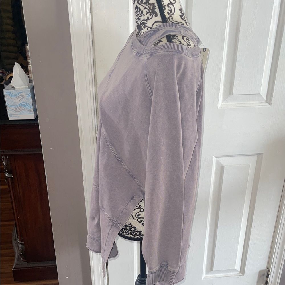 Anthropologie Purple Asymmetrical Sweatshirt - Picture 5 of 5